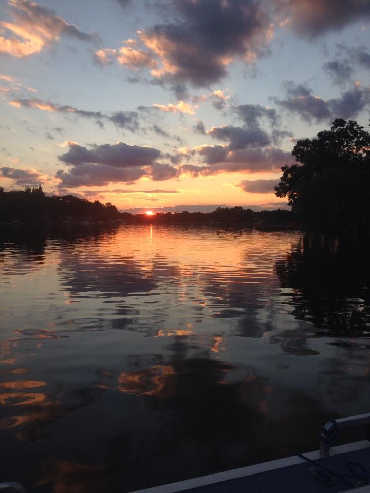 Sunset on White Lake in White Lake Township MI